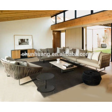 Garden wicker furniture hotel use rattan sofa metal sofa sets